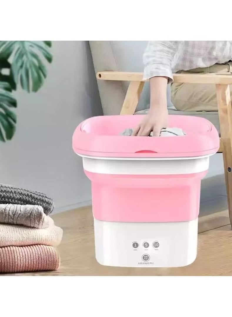 غسالة ملابس داخلية صغيرة محمولة قابلة للطي، غسالة أوتوماتيكية خفيفة الوزن قابلة للطي مع مؤقت، شاشة لمس للتخييم والسفر والشقق والقيادة الذاتية - Image 2